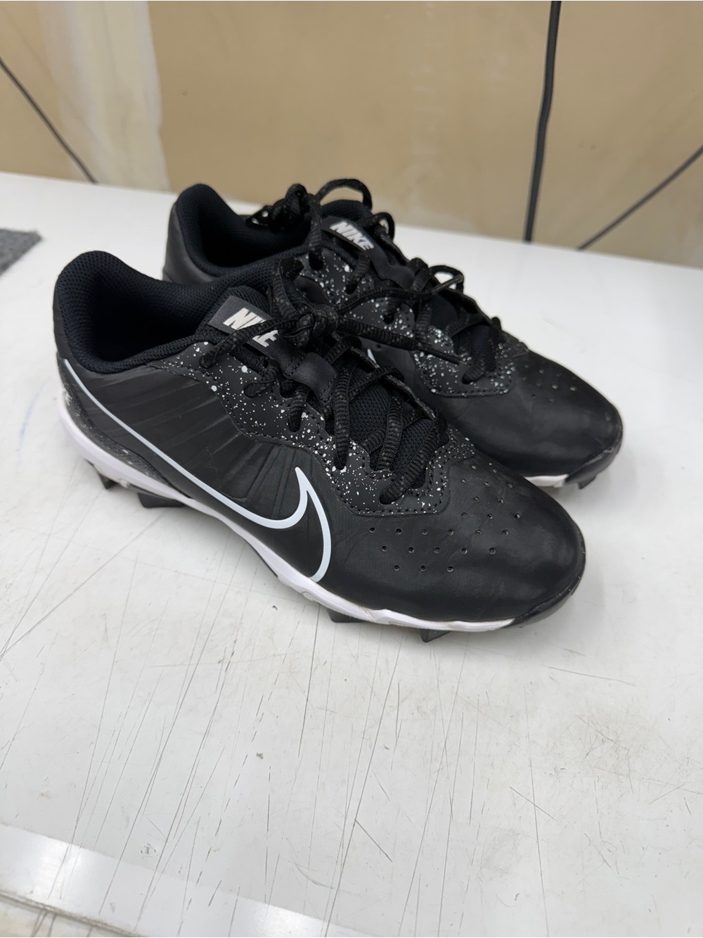 Nike Kids Black & White Cleat Sneakers